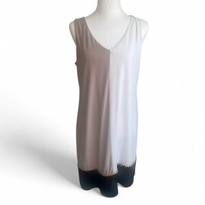 Casual MSK Black‎ & Cream Sleeveless Dress